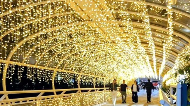 Passarela de LEDs Natal